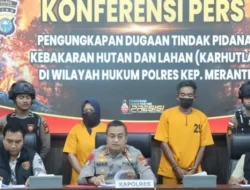 Dua Pembakar Lahan Ditahan Polres Meranti