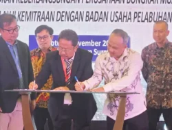 Ketua APBMI Sumbar M Tauhid Tandatangani MoU dengan Pelindo Regional 2 Teluk Bayur