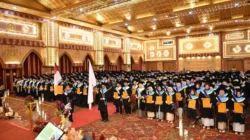 Wisuda Ahli Madya, Sarjana, Magister, dan Doktor Periode II Tahun Akademik 2025/2026 yang diselenggarakan Universitas Putra Indonesia “YPTK” di UPI Convention Center, Kamis (21/5/2026)