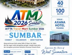 AITTA Travel Mart Sumbar 2026 Siapkan 40 Meja, Perkuat Kolaborasi Pariwisata Sumbar